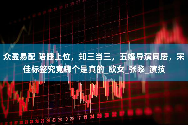 众盈易配 陪睡上位，知三当三，五婚导演同居，宋佳标签究竟哪个是真的_欲女_张黎_演技