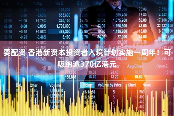 要配资 香港新资本投资者入境计划实施一周年！可吸纳逾370亿港元